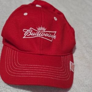 Budweiser Red Cap with White Embroidery